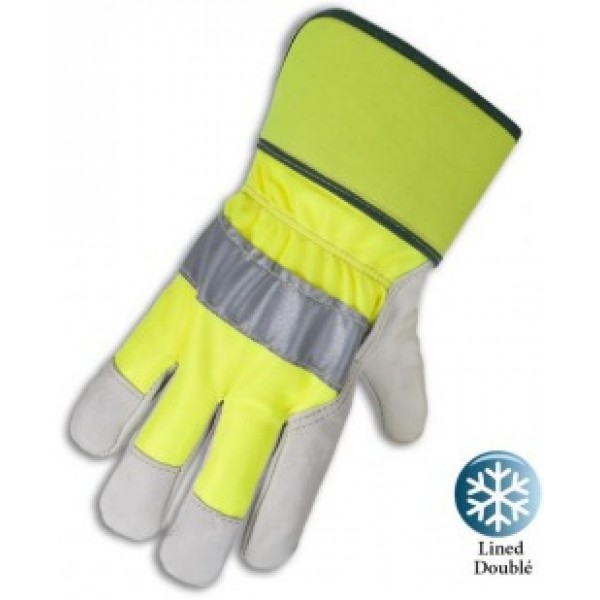 Gants de monteur en cuir de vache haute visibilité Horizon pour